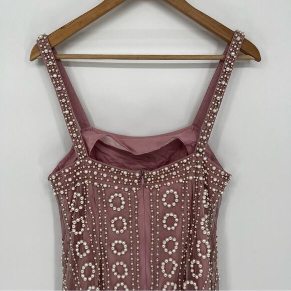 LPA Lelia beaded Mini dress bubble pink - M - Picture 8 of 11